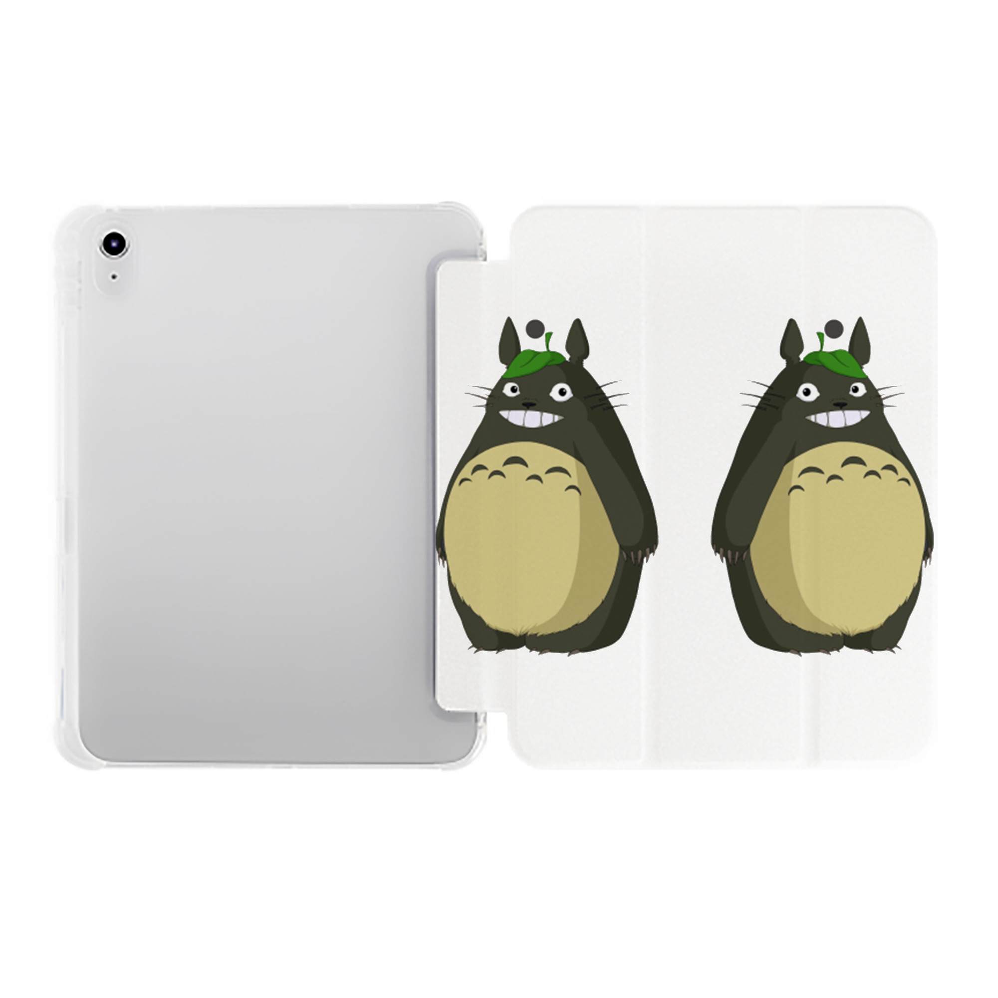 （画像用） となりのトトロ 草壁メイ 草壁サツキ My Neighbor Totoro Satsuki Kusakabe Mei Kusakabe IPad ケース ペン収納付き 三つ折りスタンド PUレザー×シリコン 対応機種9.5/10.5/10.9インチ